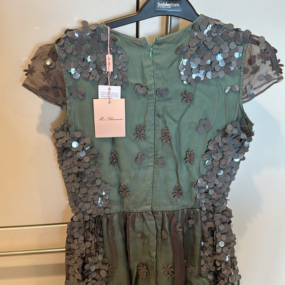 yellow dress with green shoes Blumarine Fall 2012 Turqoise Animal Print Dress at SoirVintage – SOIR main image 1